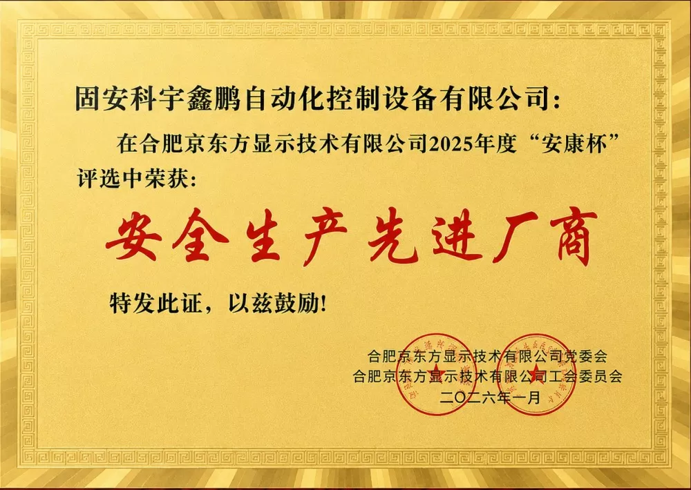 合肥京东方显示技术有限公司-安全生产先进厂